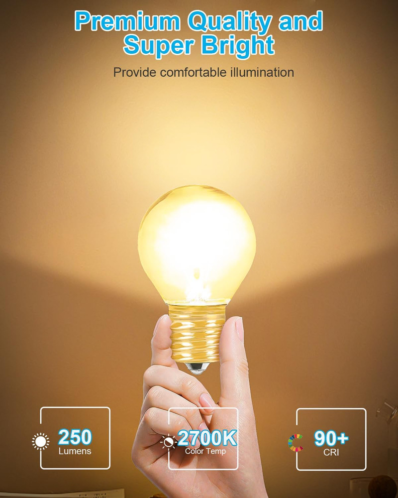 40 Watt Lava Lamp Replacement Bulbs - E17 Intermediate Base, 6-Pack, Compatible