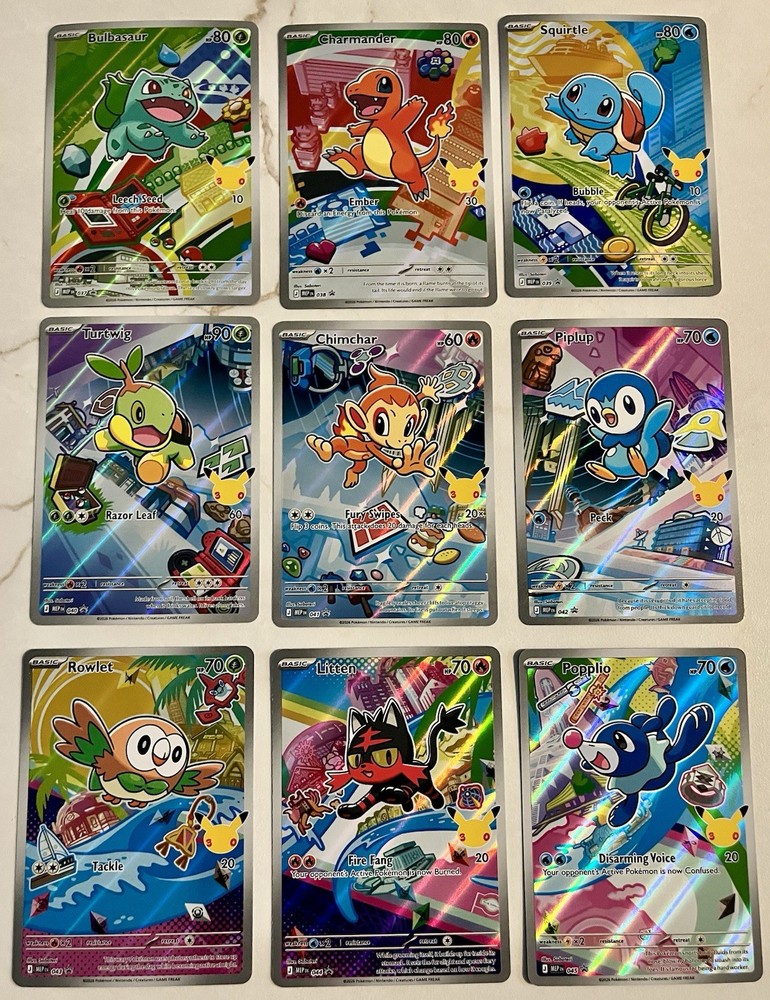 30th Anniversary Pokémon  Mega Evolutions Promos Complete Set