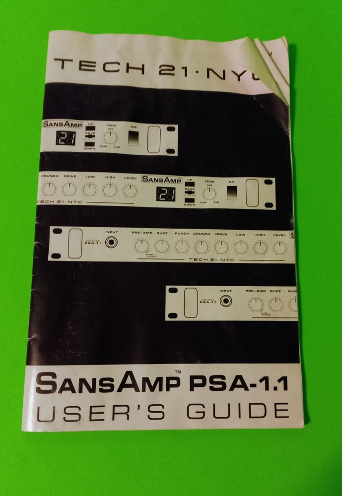 Tech 21 Sansamp PSA 1.1 Guitar Preamp Rack Mount Processor