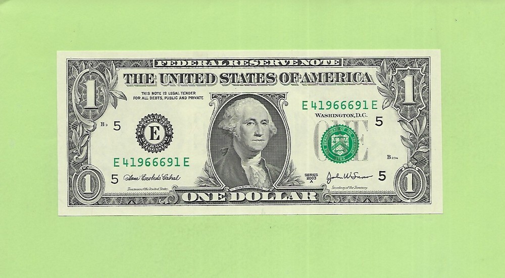 2003A ..UNCIRC $1  E 4196 6691 E  .... 2003A $1  E-E      NICE NOTE          FRN