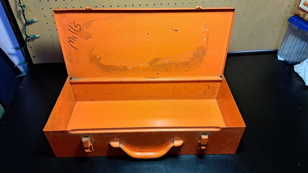 Black & Decker cut saw Orange tool box Vintage box only