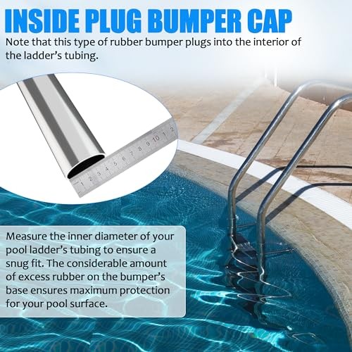 (-Pack, White) Inside Pools Ladder Bumpers for Inground Pools Inside Plug 2