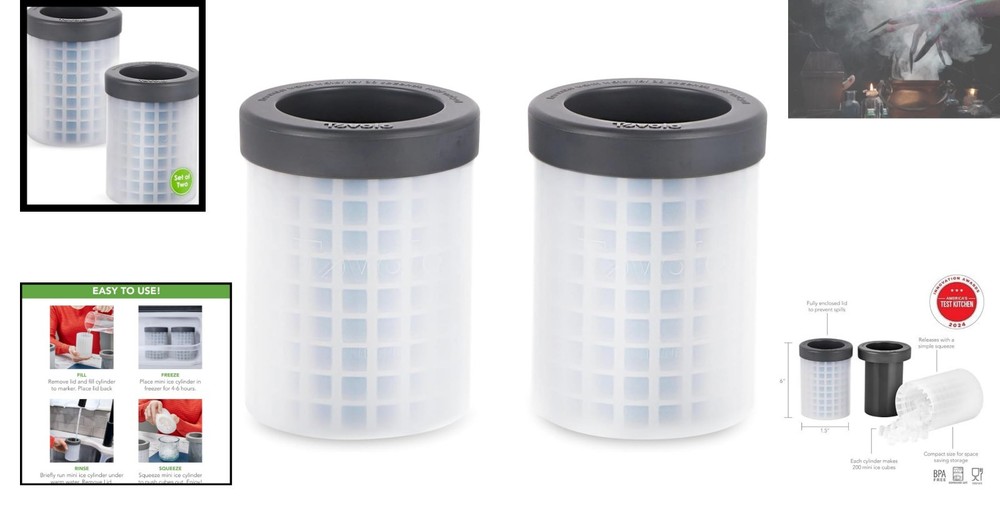 Effortless Ice Production – Squeeze & Release Mini Ice Cylinder Set in Gray