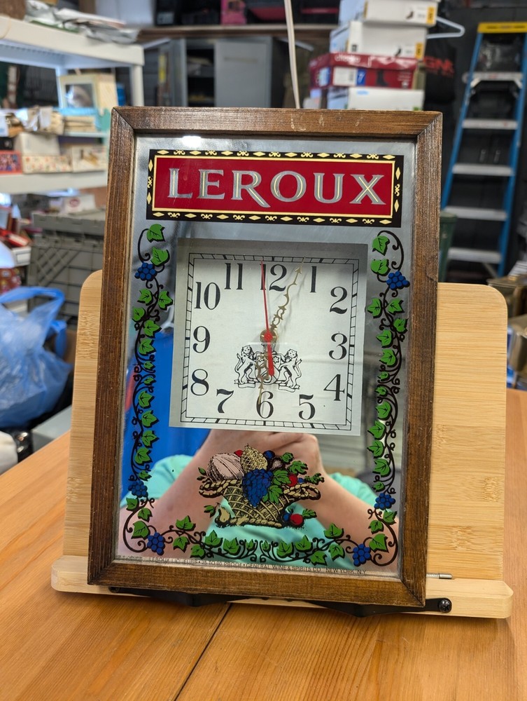 Vintage Leroux Mirror Clock