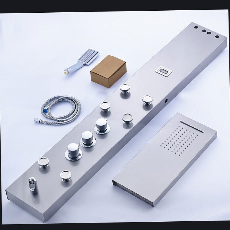 Multi Function Shower Panel Rainfall Oil Rubbed Bronze Digital Massage Jets Tap