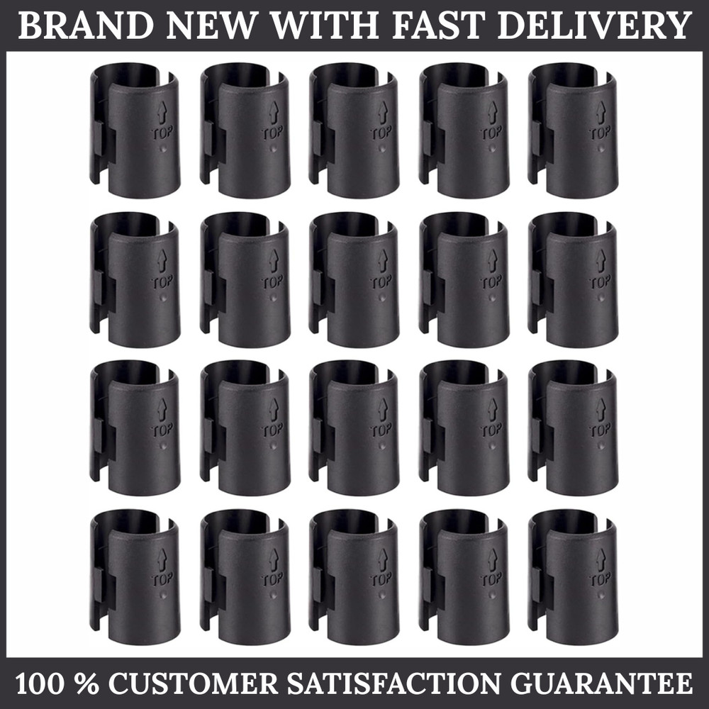 40 Pack Wire Shelf Clips 1in Post Shelving Lock Replacement Sleeves Metal Rack