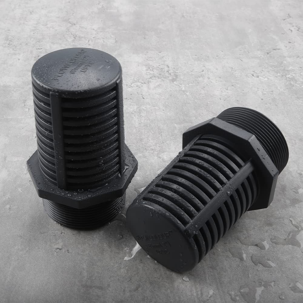 2 Inch Threaded Suction/Overflow Strainer, Screen Strainer 2 Inch (2 Pack)