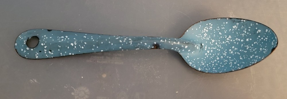 Speckled Light Blue With White Dots Agate 8.25" Spoon