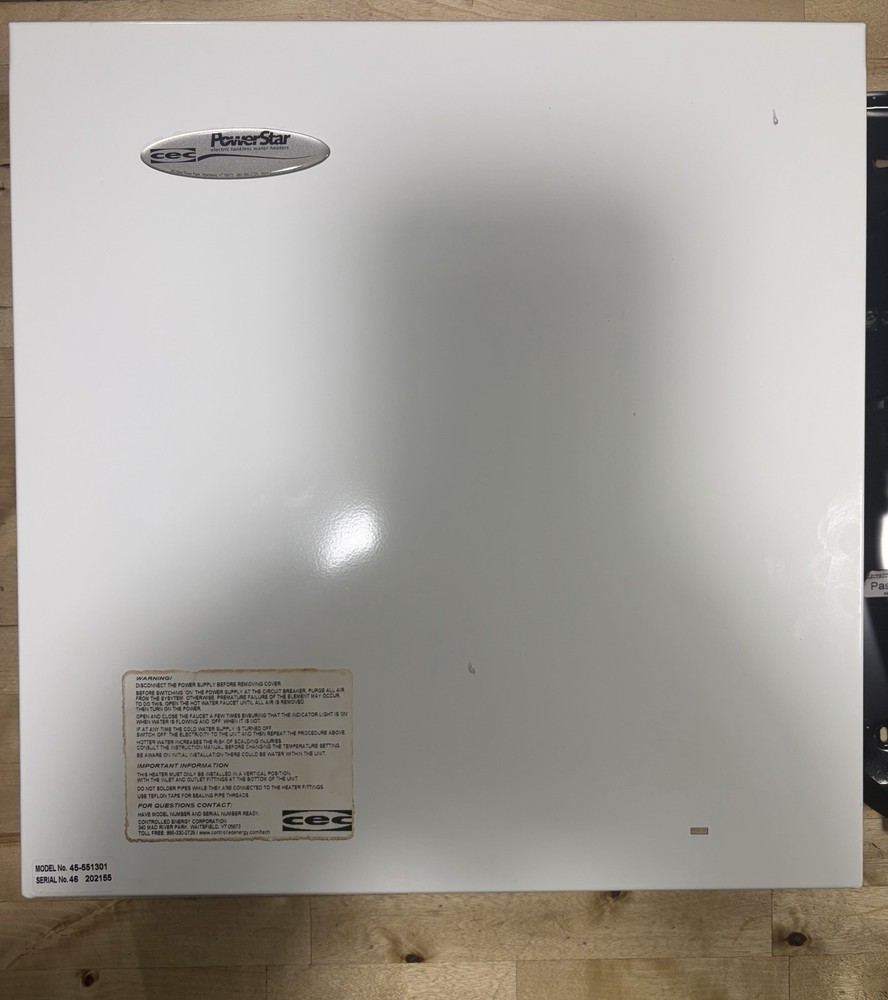PowerStar AE125 Electric Tankless Water Heater Whole House Compact White 240V