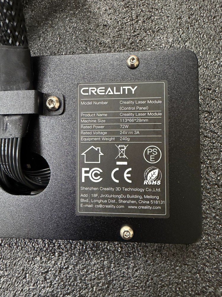 Creality Falcon Laser Module Control Box/Panel and Bracket