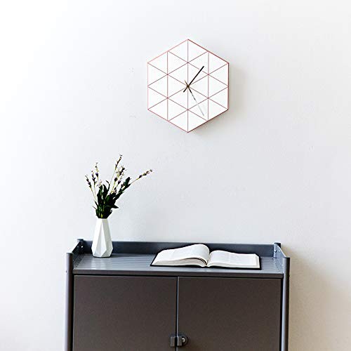 Modern Minimalist Geometric Wall Clock (Red)