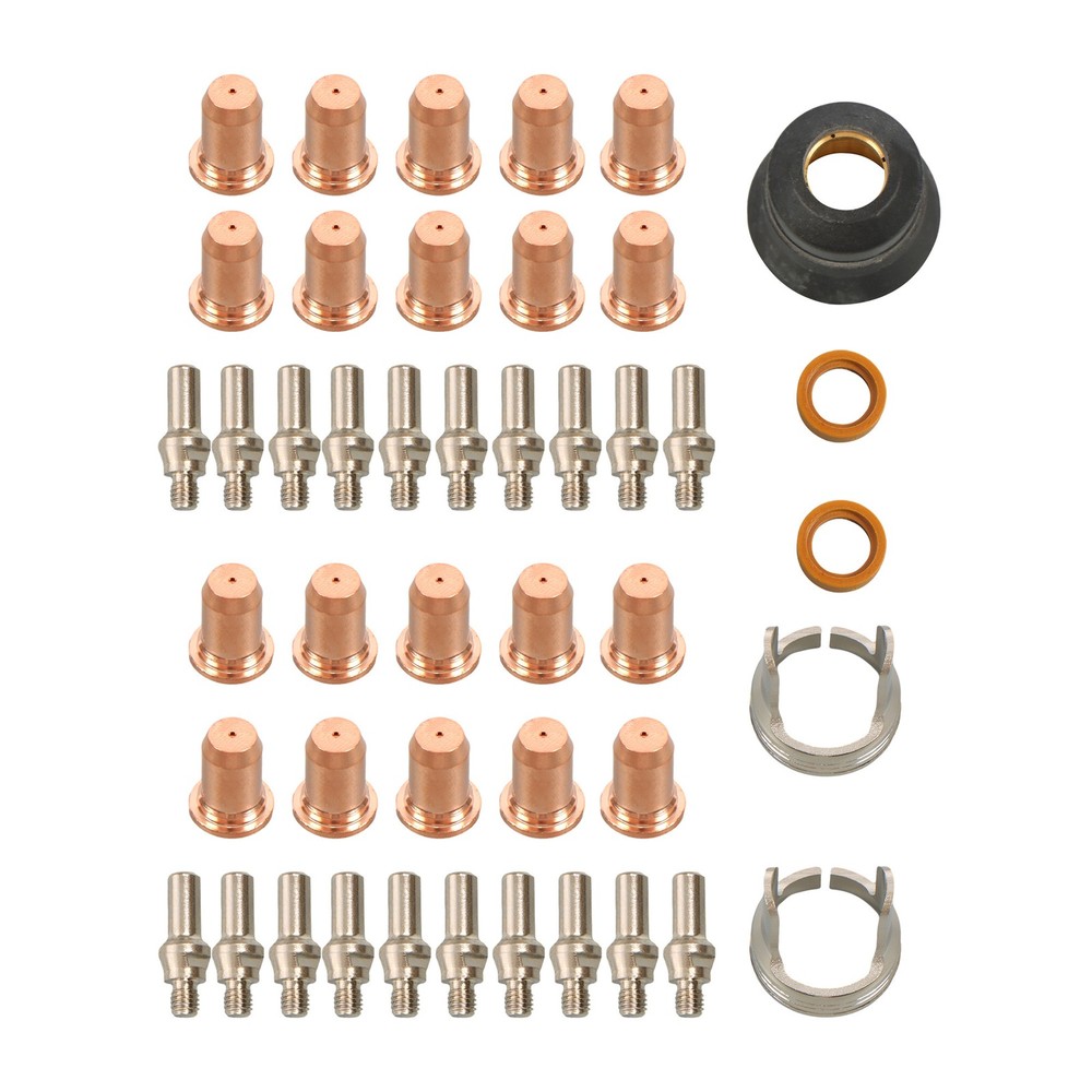 45-Piece IPT-60 PT-60 IPT-40 PT40 Plasma Cutting Torch Tips Electrode Shield Cap