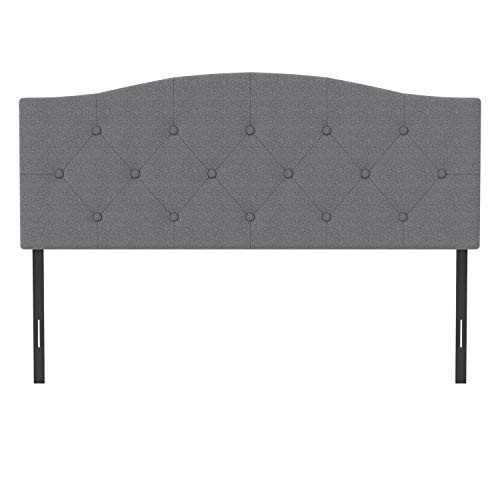 Provence Upholstered Arch Adjustable Full/Queen Headboard Only Glacier Gray
