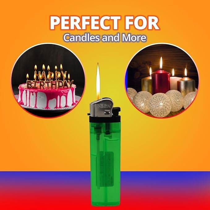 50 Disposable NEON lighters