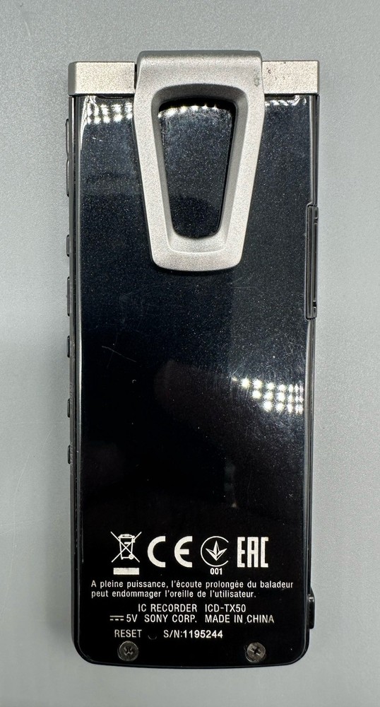 Sony Stereo Digital Voice Recorder ICD-TX50 Thin Style Tested