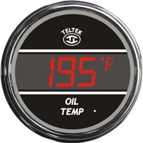 Teltek Red Oil Temperature Gauge '05 Older Kenworth