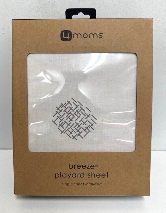 4moms Breeze Playard Sheets, Machine Washable and 100% Cotton, White