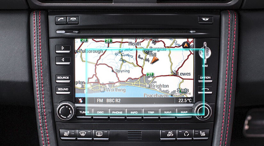 Crystal Clear Screen Protector for 2015 Porsche 911 Vehicle Navigation