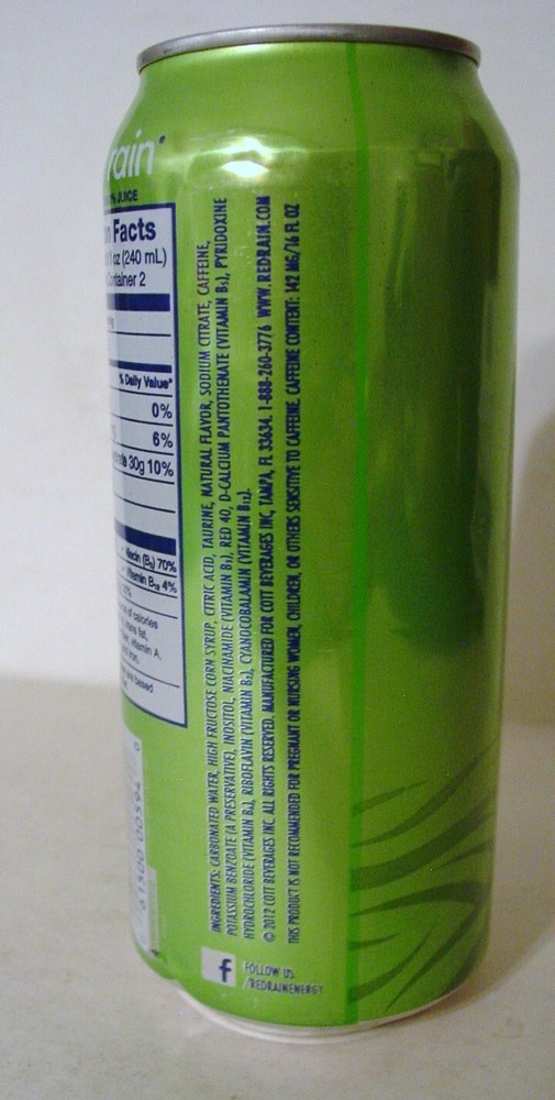 2012 16 oz.. RED RAIN ENERGY DRINK CAN ( DOWNPOUR ) BOTTOM OPENED!