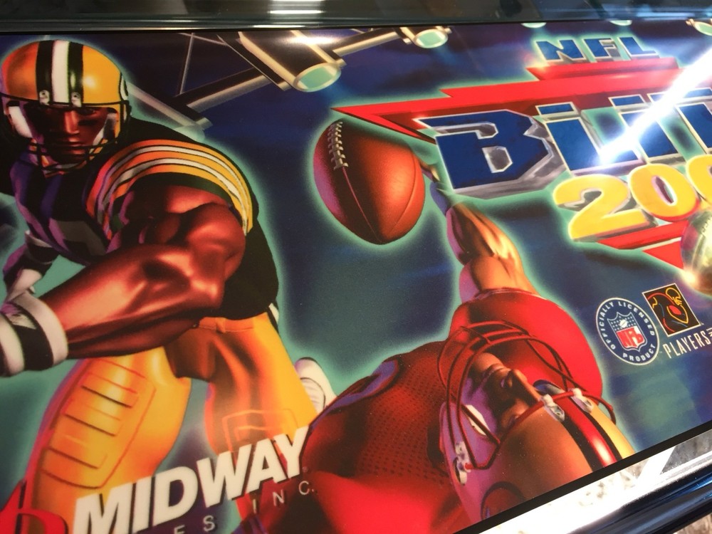 NFL Blitz 2000 Gold Edition Arcade Marquee 26"x8"