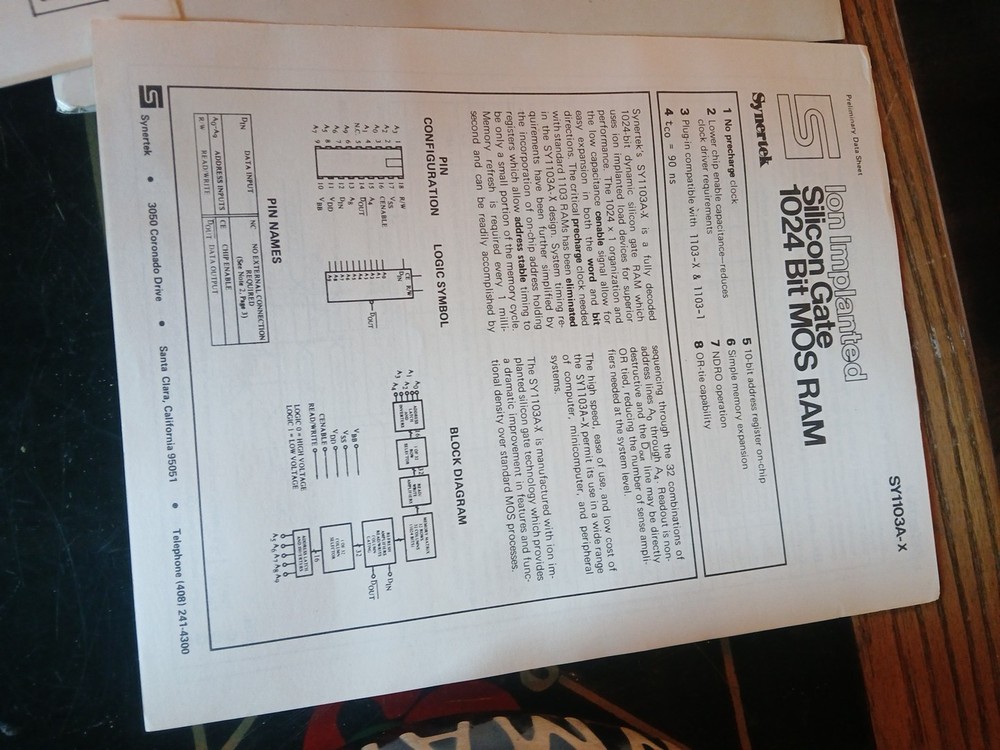 Vintage Synertek Brochures Data Sheets Folder Lot