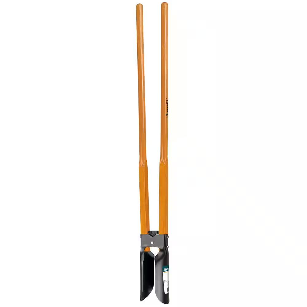 47 In. L Wood Handle Steel Post Hole Digger
