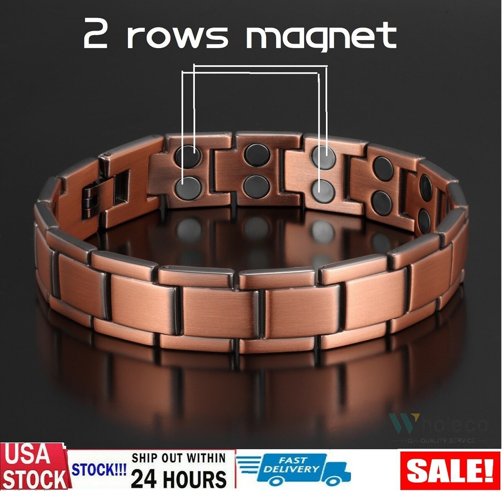 Magnetic Therapy Copper Bracelet for Men - Arthritis Pain Relief Bangle