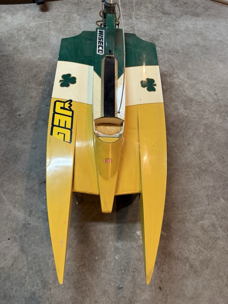 Nitro RC Catamaran Boat Hull w/ Engine, Electronics & Hardware Yellow/Green