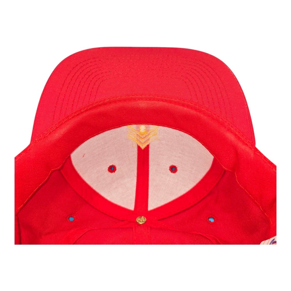 USMC Mastery Gunner Seargant Insignia Hat Cap Strapback Adjustable Red 6-panel