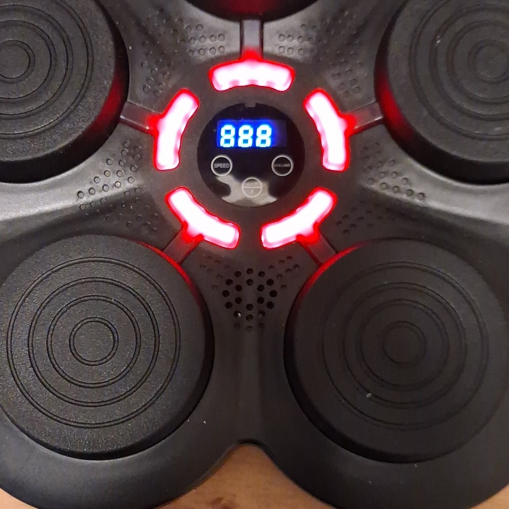 5-Pad Electronic Drum Pad with LED Display, Adjustable Speed & Volume, Digital