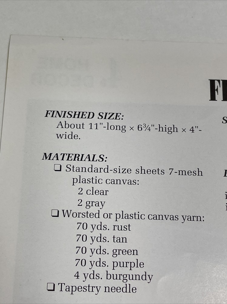 Fireside Basket Magazine Holder Annie's Plastic Canvas Pattern