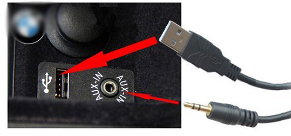 Add SB AUX Auxiliary Input Socket CABLE For BMW E87 E90 F10 E70 Mini R53 F30 E60