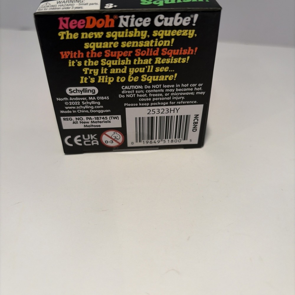 Nee Doh Nice Cube - Super Solid Squish! New Factory Sealed Schilling