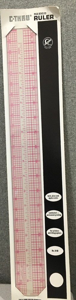 C-Thru Graph Ruler B-90, Pica Beveled - New