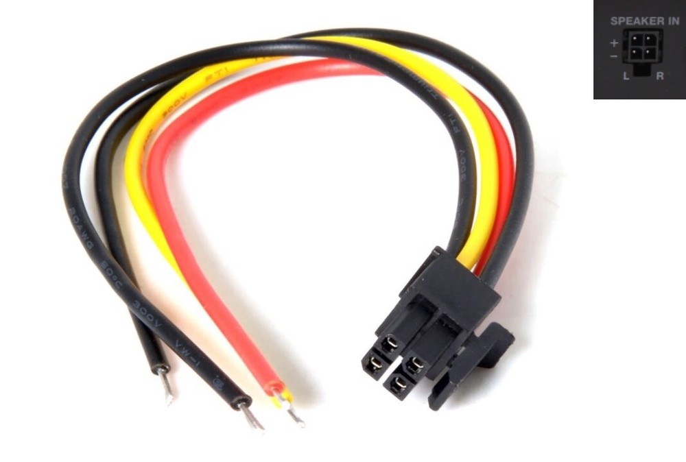 4-Pin Mini Speaker High Level Input Plug Harness Amplifier Boss BE600.2D