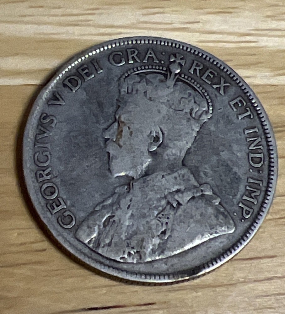 Canada 1929 50 Cent Silver Coin .800