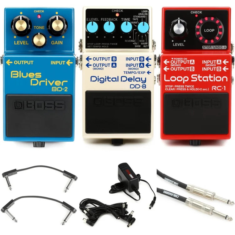 Boss Looper Essential Pedals Pack with Power Supply