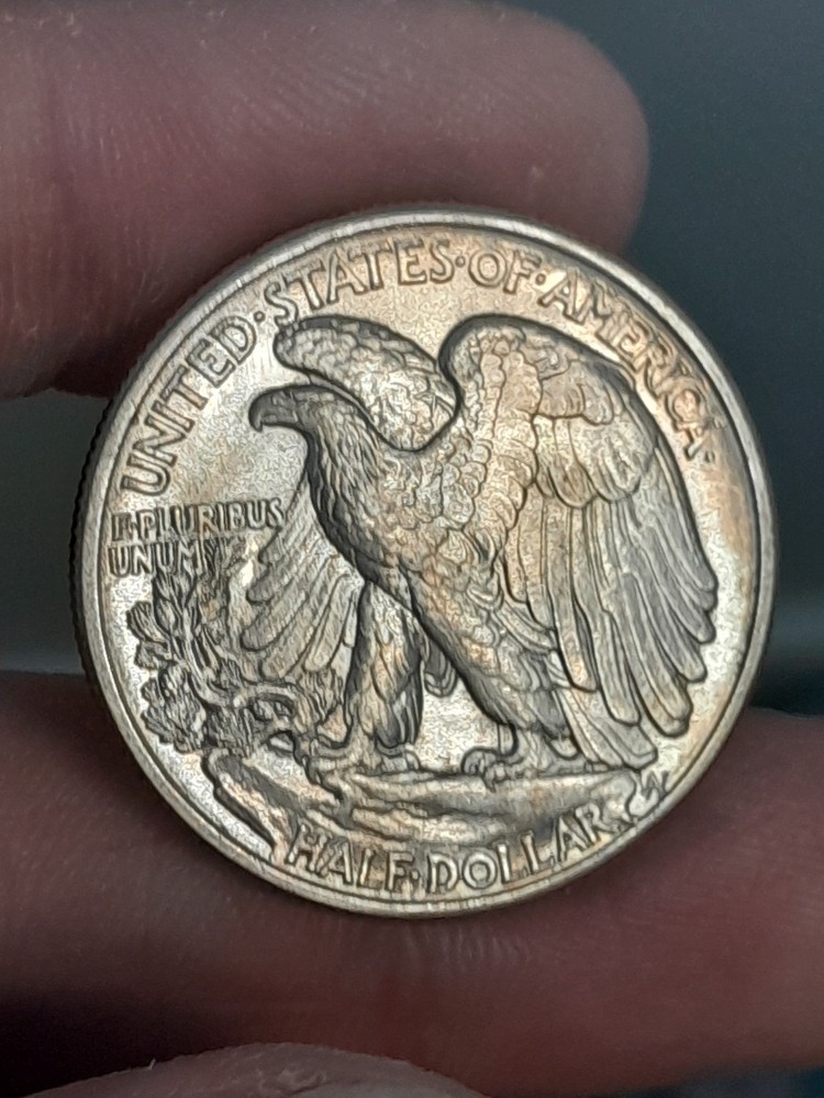 1945- P Liberty Walking Silver Half Dollar BU