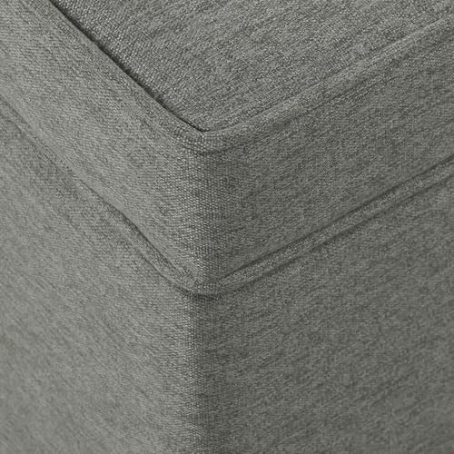 24" Storage Ottoman, Gray Gary