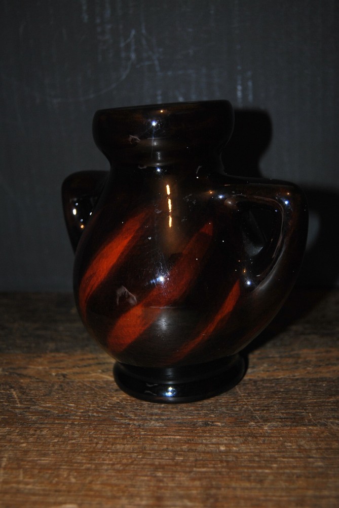 Mccoy Olympia Handled Vase With Roses