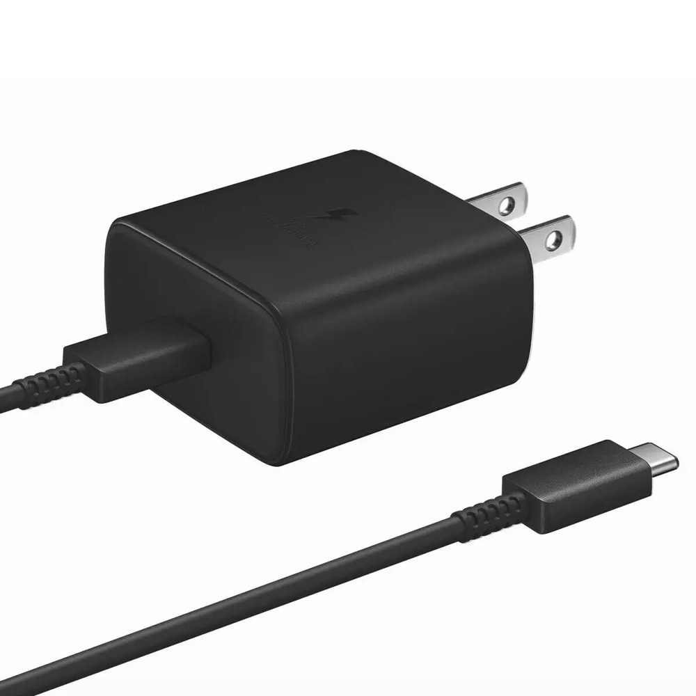 Universal 45W Fast USB Type C Wall Charger 2M 6FT Type C Cable For Samsung Black