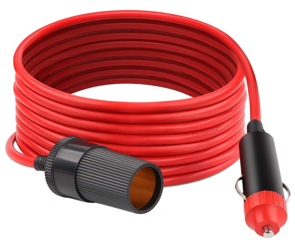 12V Cigarette Lighter Extension Cord Cable 12 FT Heavy Duty DC Power Socket Plug