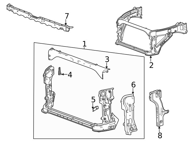 Genuine GM Headlamp Bracket 85157651