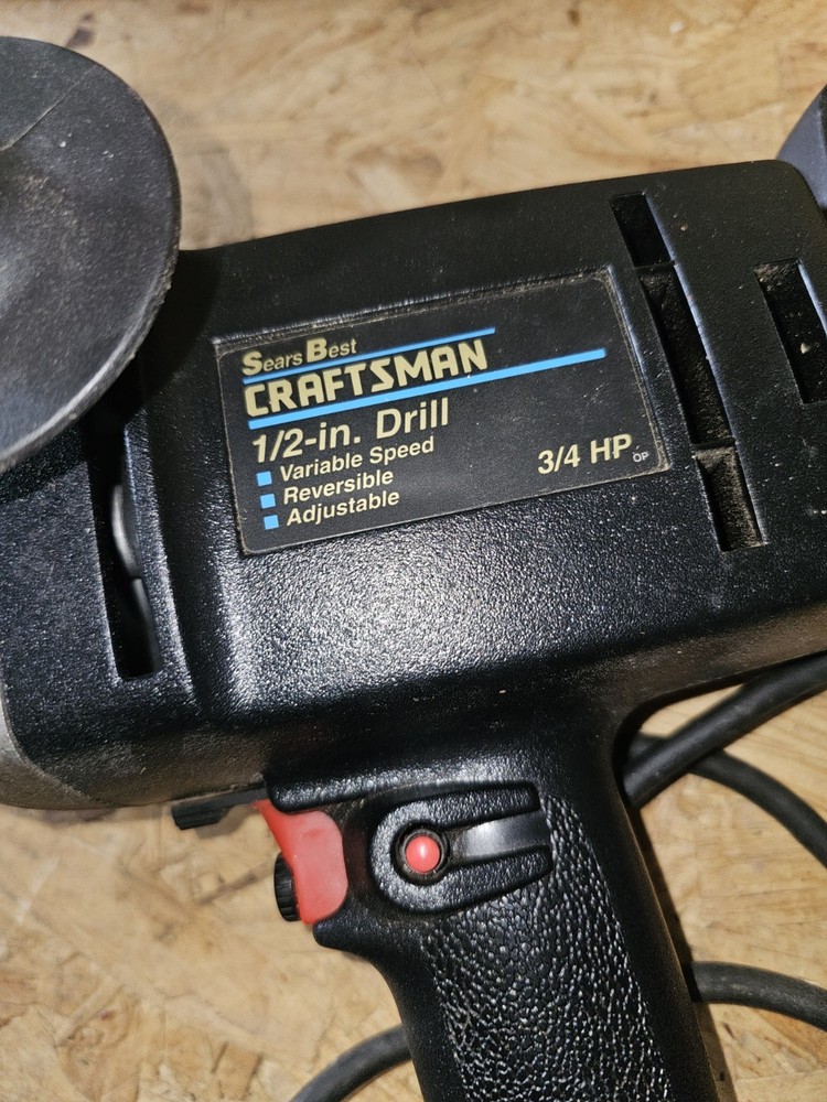Sears Craftsman 1/2 Inch Reversible Variable Speed Drill 315.105050