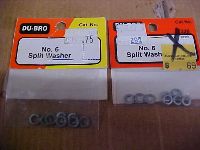 DU-BRO HARDWARE 326 = #6 SPLIT WASHERS (2 PKGS) (NEW)