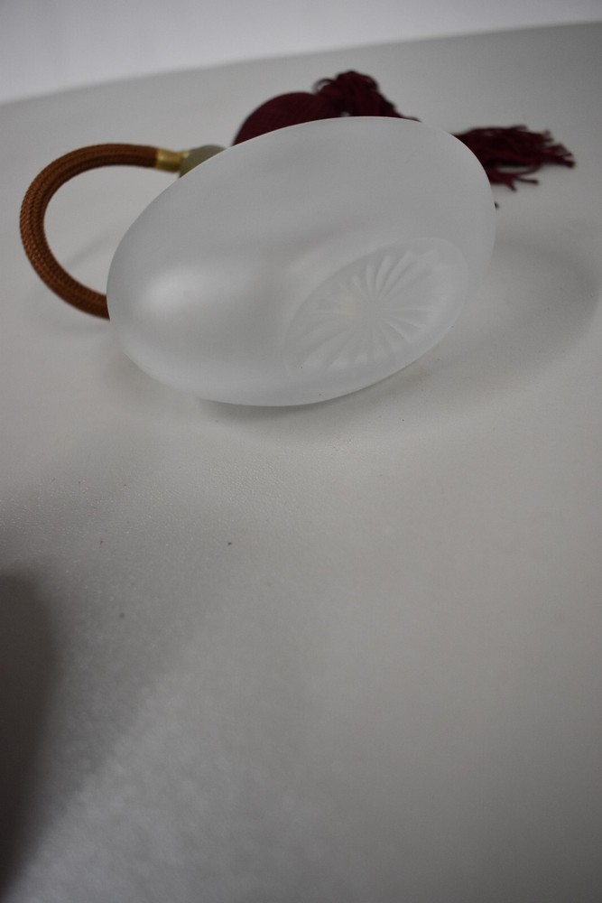 Vintage refillable perfume embossed swan bottle, with Atomizer 4.5"