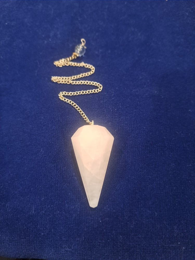 Rose Quartz dowsing crystal pendulum