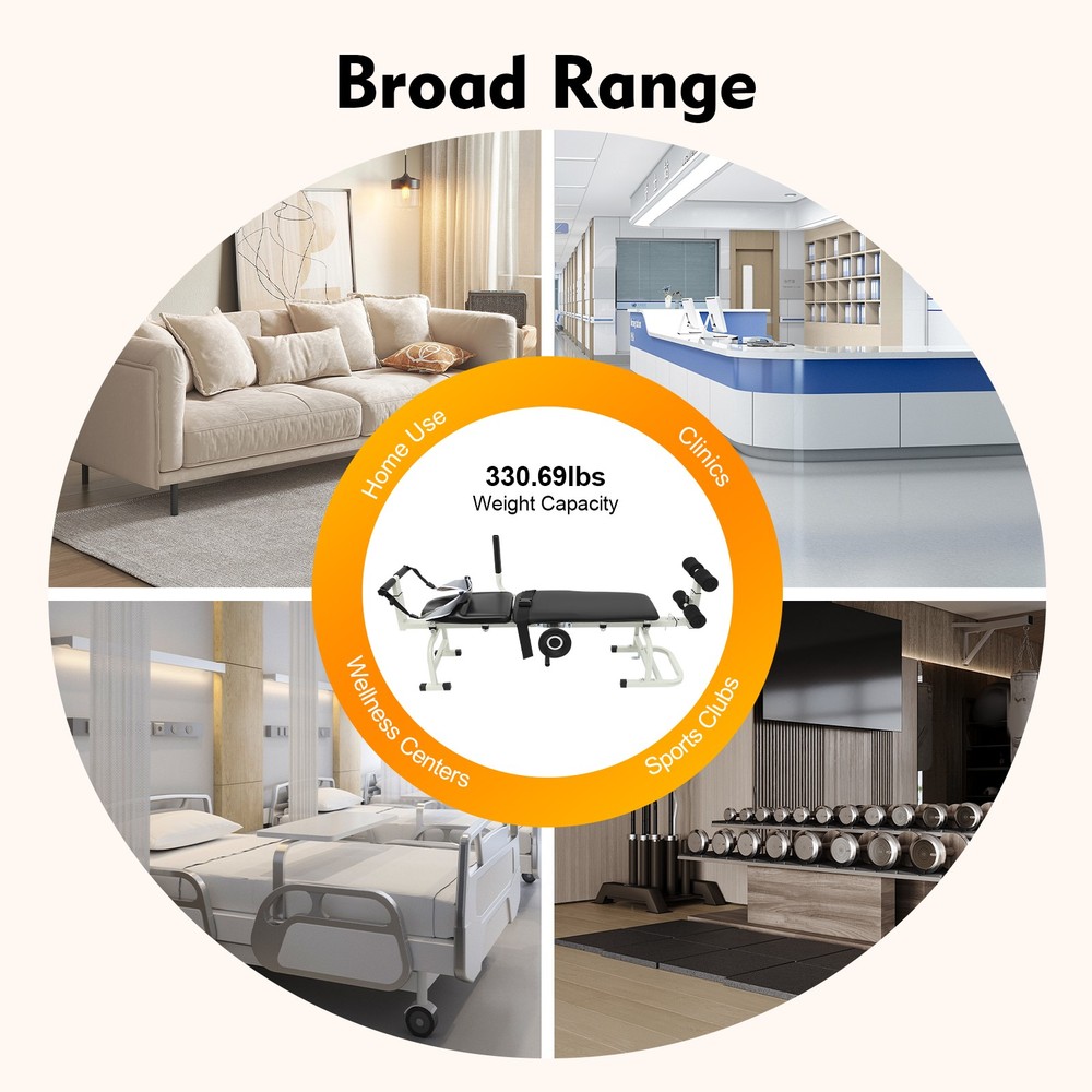 Multi-function Cervical Traction Device Back/Neck Stretcher Lumbar Stretch Bench
