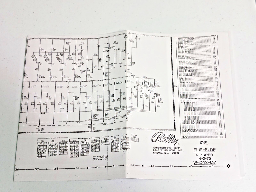 Flip Flop Pinball Machine Manual & Schematics - Bally