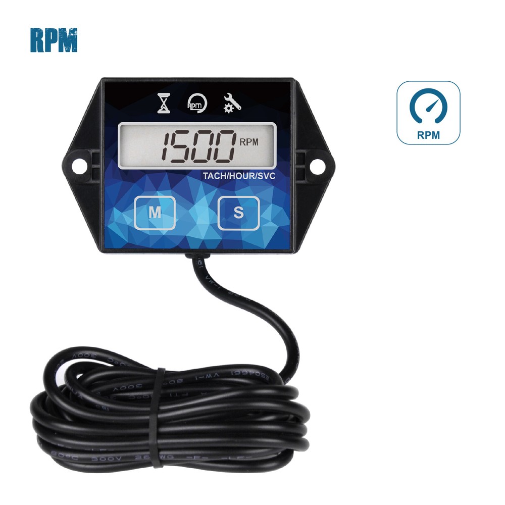 Self Powered Engine Digital Hour/Tachometer ZTR Lawn Mower Tractor Generator